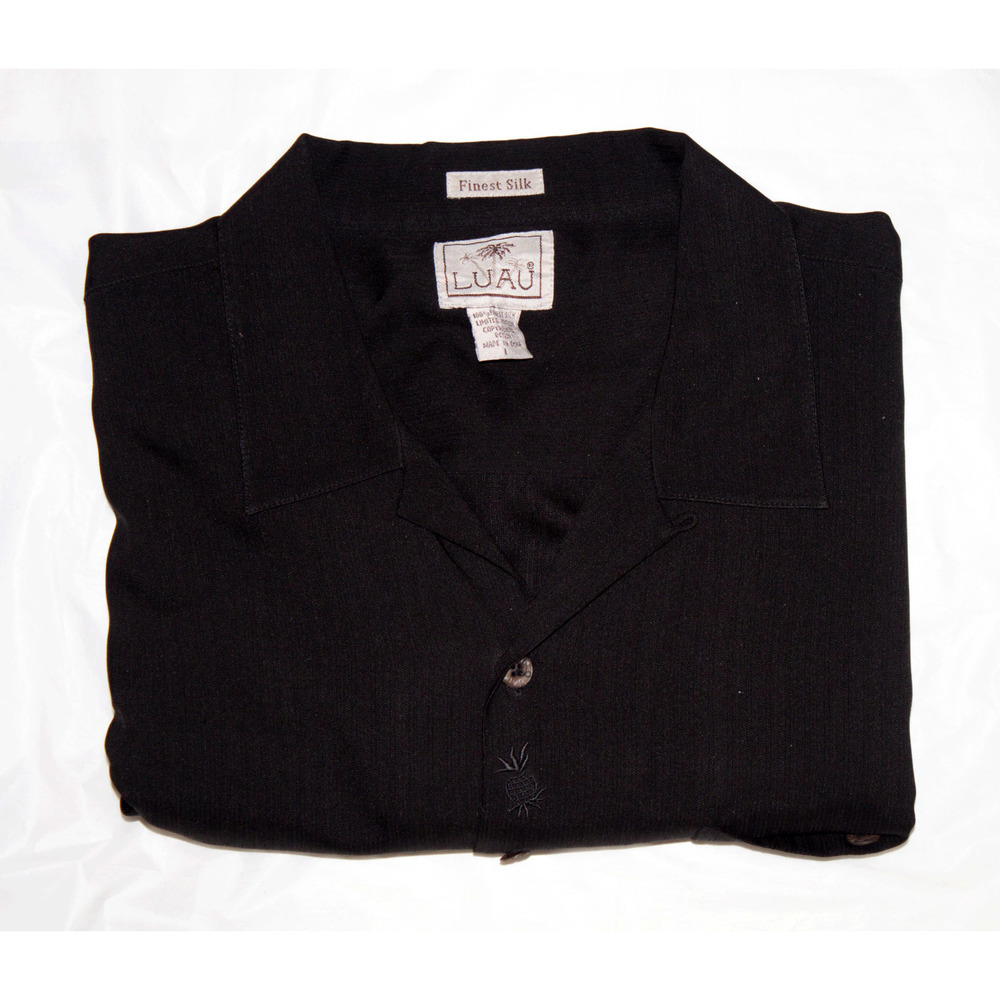 Luau Finest Silk Short Sleeve Button Up Shirt - Picture 5 of 6